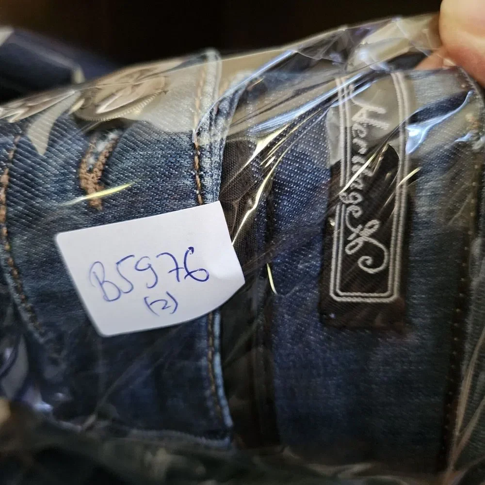 34 Heritage Jeans Mens 41 x 32.5 Confidence Mid Rise Relax‎ Blue Dark Wash Denim